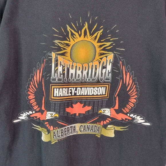 Harley-Davidson Vintage 90's Polar Bear "Great White Ride" Single Stitched Tee L - Picture 8 of 13